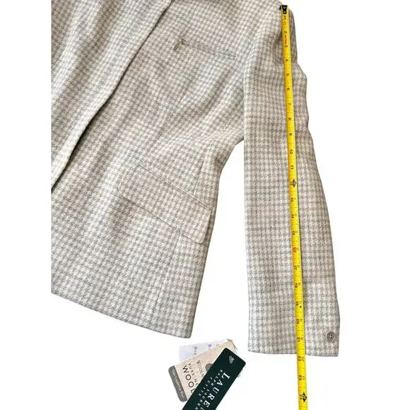 Lauren Ralph Lauren 100% Wool Houndstooth Blazer Jacket 8P NWT Vintage Classic - Picture 8 of 9